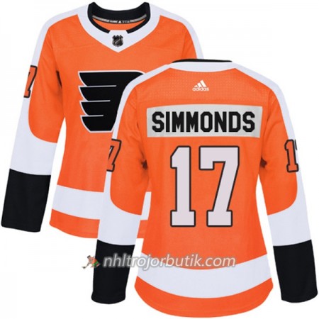 Dame Ishockey Philadelphia Flyers Tröja Wayne Simmonds 17 Adidas 2017-2018 Orange Authentic